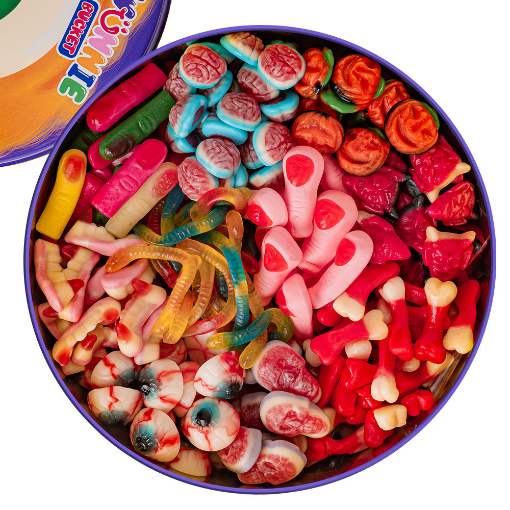 Wunnie Bucket “Joyeux Halloween”, boîte à composer avec vos bonbons gélifiés préférés - 3 kg