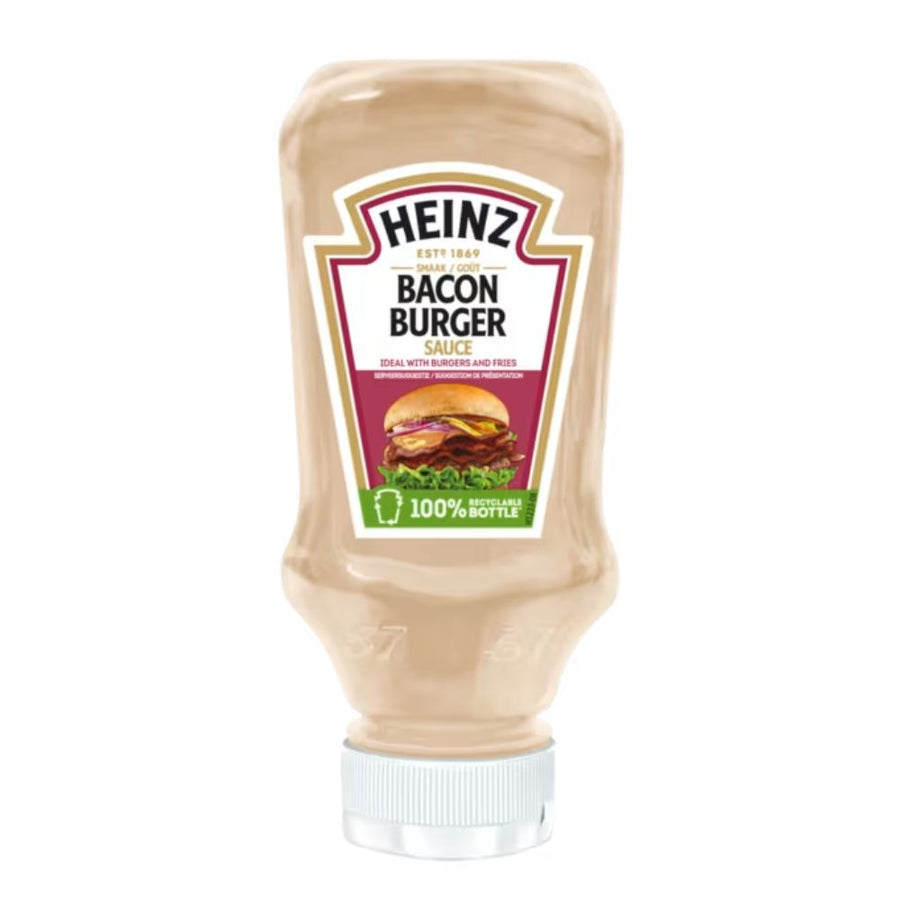 Confezione da 225g, salsa al gusto di bacon affumicato Heinz.