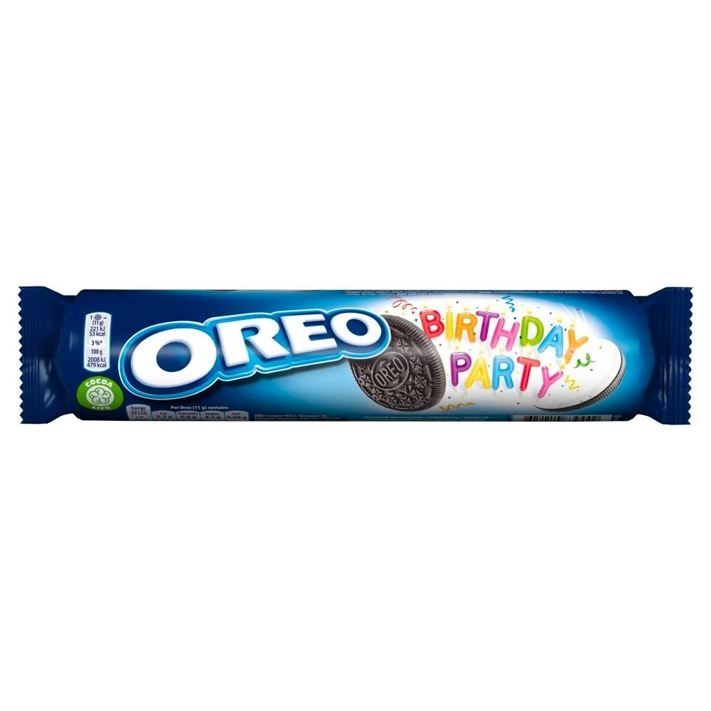 Confezione da 154g di biscotti alla vaniglia e cioccolato Oreo Birthday party