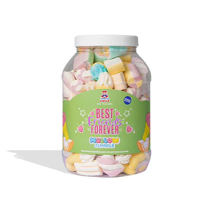 Barattolo di marshmallow Mallow Jumble "Best Friends Forever" da riempire con i tuoi gusti preferiti
