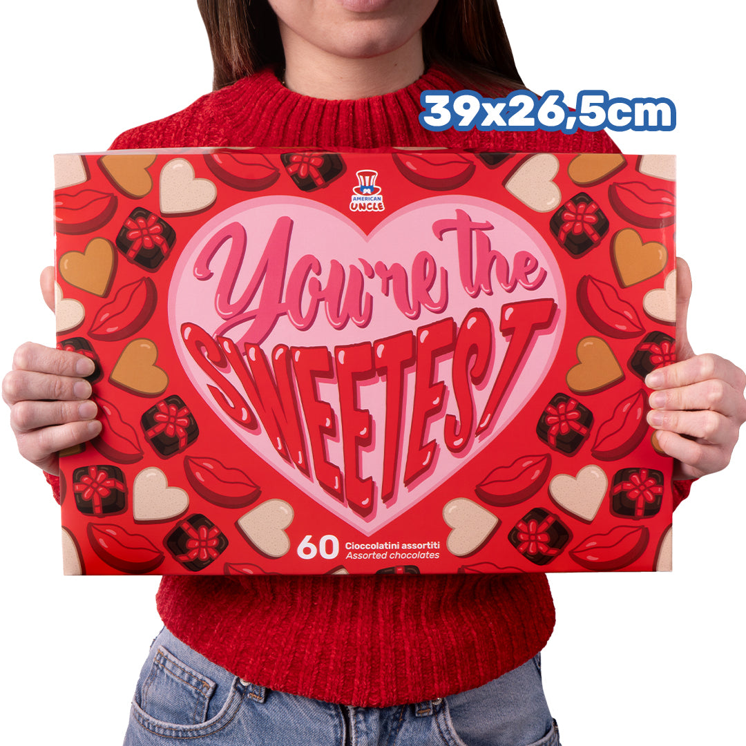 Boîte de chocolats « Tu es le plus doux », box de 600 g avec 60 chocolats assortis