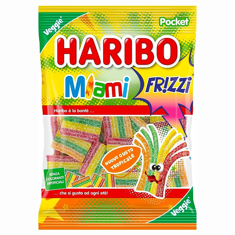 Haribo Miami, bonbons gélifiés arc-en-ciel de 100g