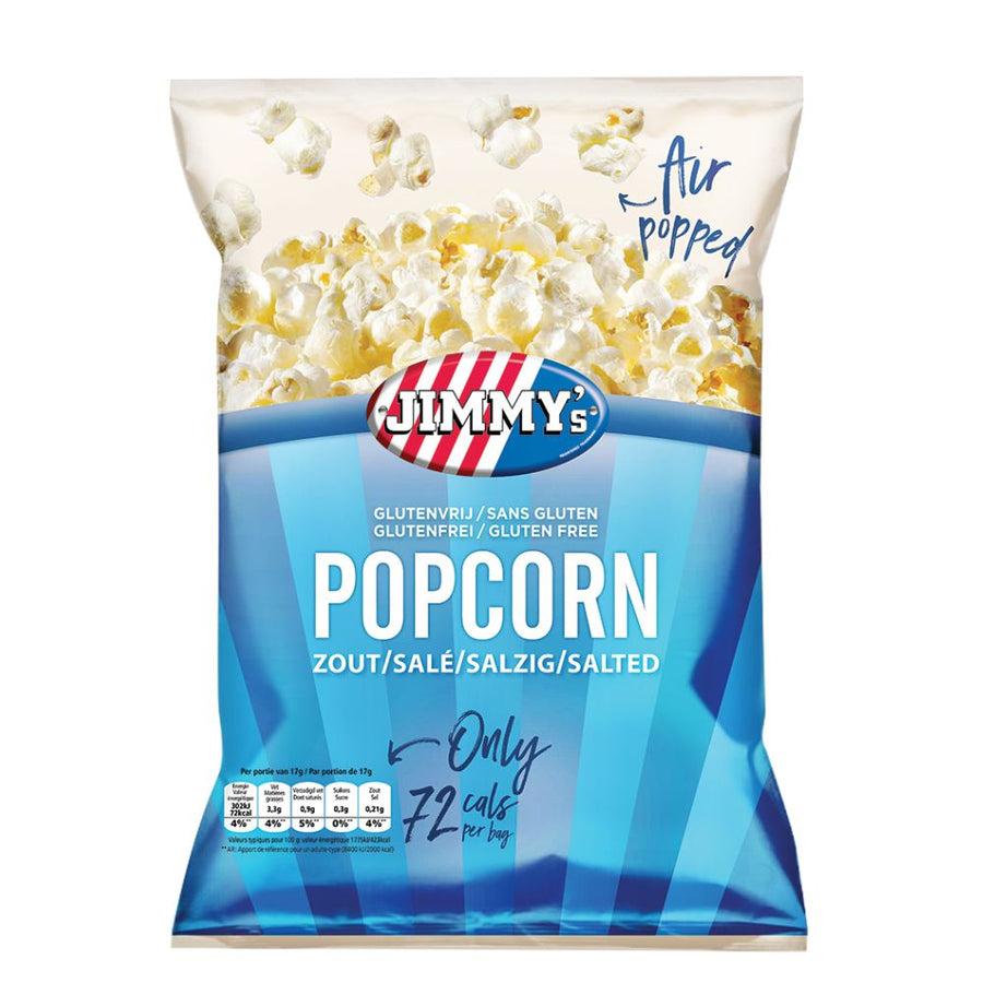 Confezione da 17g di popcorn salati Jimmy's Salted