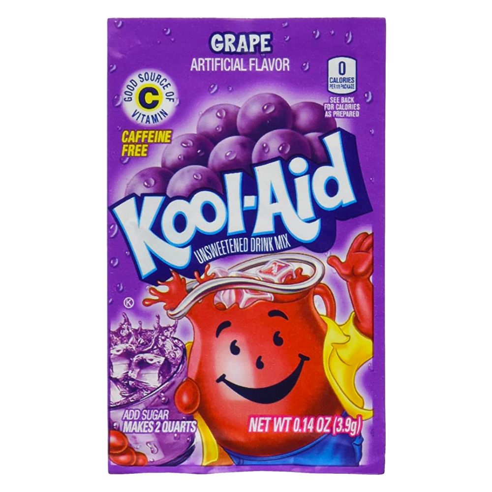 Confezione da 4g di preparato per bevande all'uva Kool-Aid grape