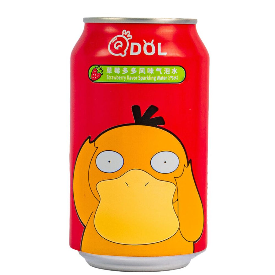 Confezione da 330ml di bevanda alla fragola Qdol Psyduck