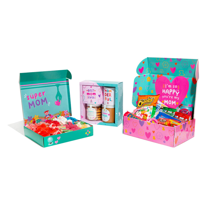 Snack Box - Édition Maman + Cadeau de Maman Box + Candy Box - Édition Super Maman de 1kg à surprise