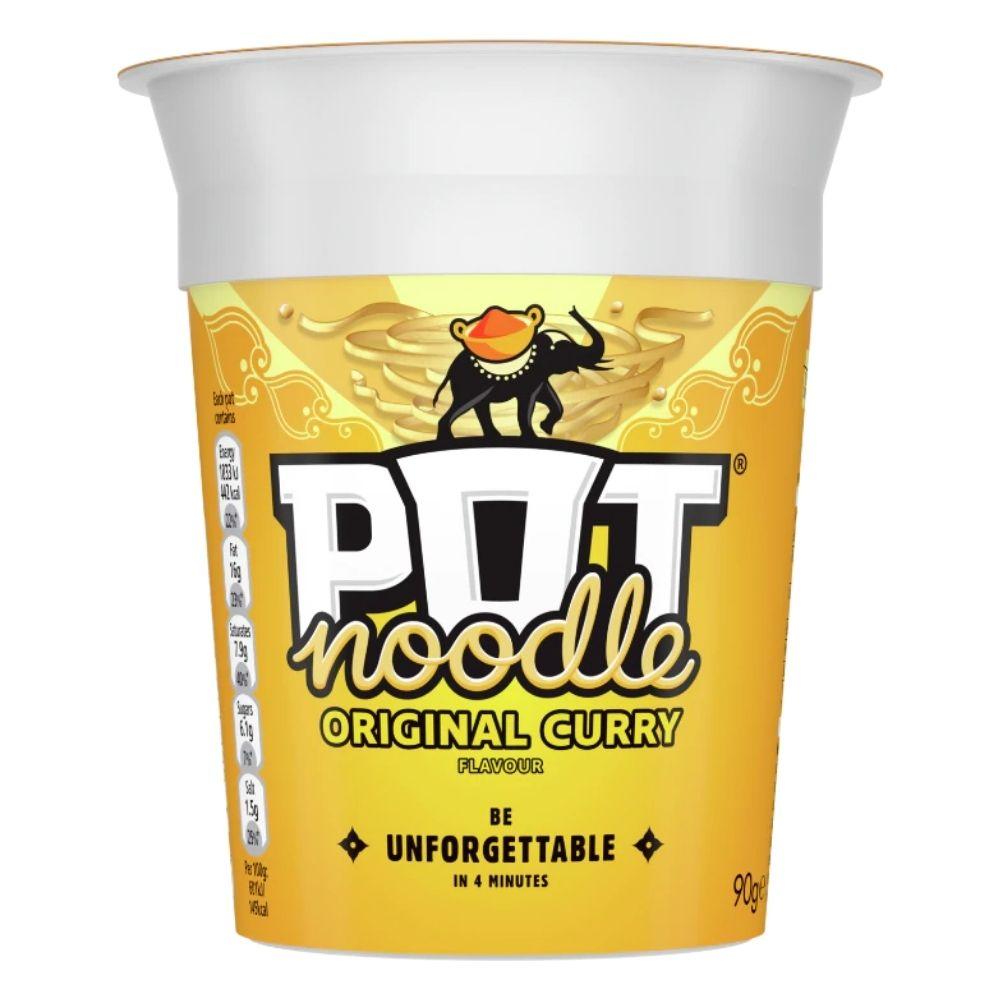 Pot Noodle Original Curry, nouilles au curry avec sauce mangue de 90g