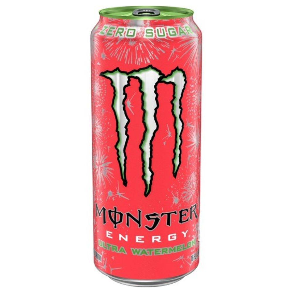 Monster Ultra Watermelon, boisson énergisante à la pastèque de 473ml | ENDOMMAGÉE