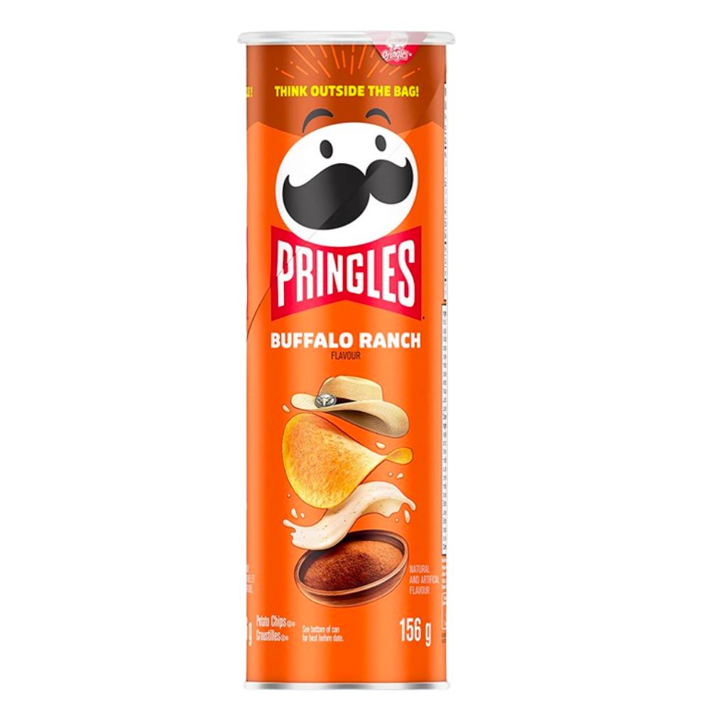 Pringles Buffalo Ranch, chips au goût de sauce buffalo et sauce ranch de 156g