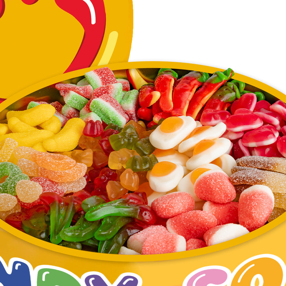 Wunnie Bucket, boîte de bonbons gélifiés à composer avec vos goûts préférés - 3 kg 