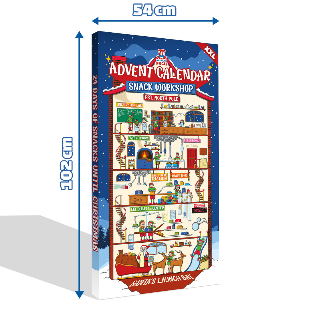 [Sans gluten] Snack Workshop XXL, calendrier de l'Avent xxl de plus de 24 snack doux et salé SANS GLUTEN Du monde entier.