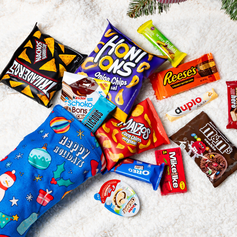 Calza da 15 con prodotti che escono fuori