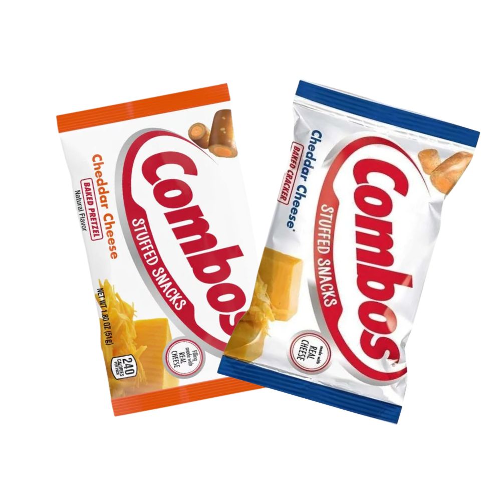 Combos Cheddar Cheese Pretzel + Combos Cheedar Cheese Cracker 