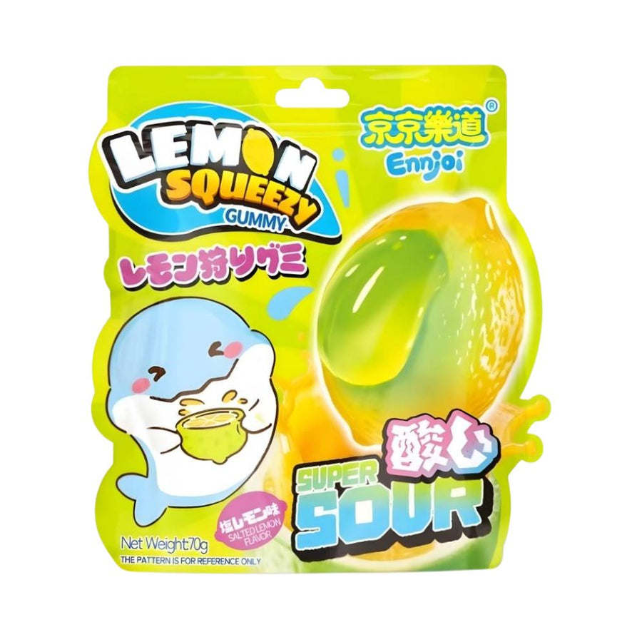 Ennjoi Salted Lemon Squeezy Gummy, caramelle gommose al gusto di limone salato da 70g