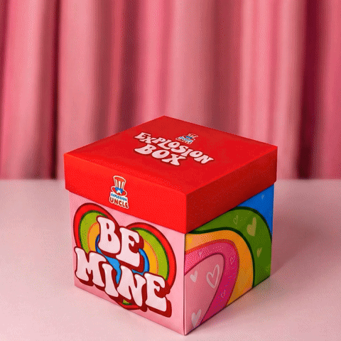 Explosion box con prodotti che esplodono