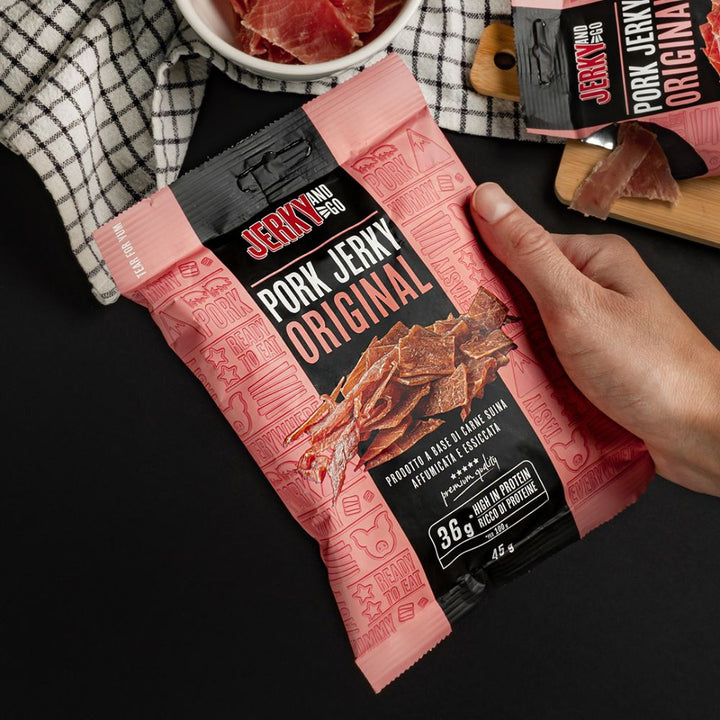 Jerky and Go Pork Jerky Original, viande séchée de porc de 45g 