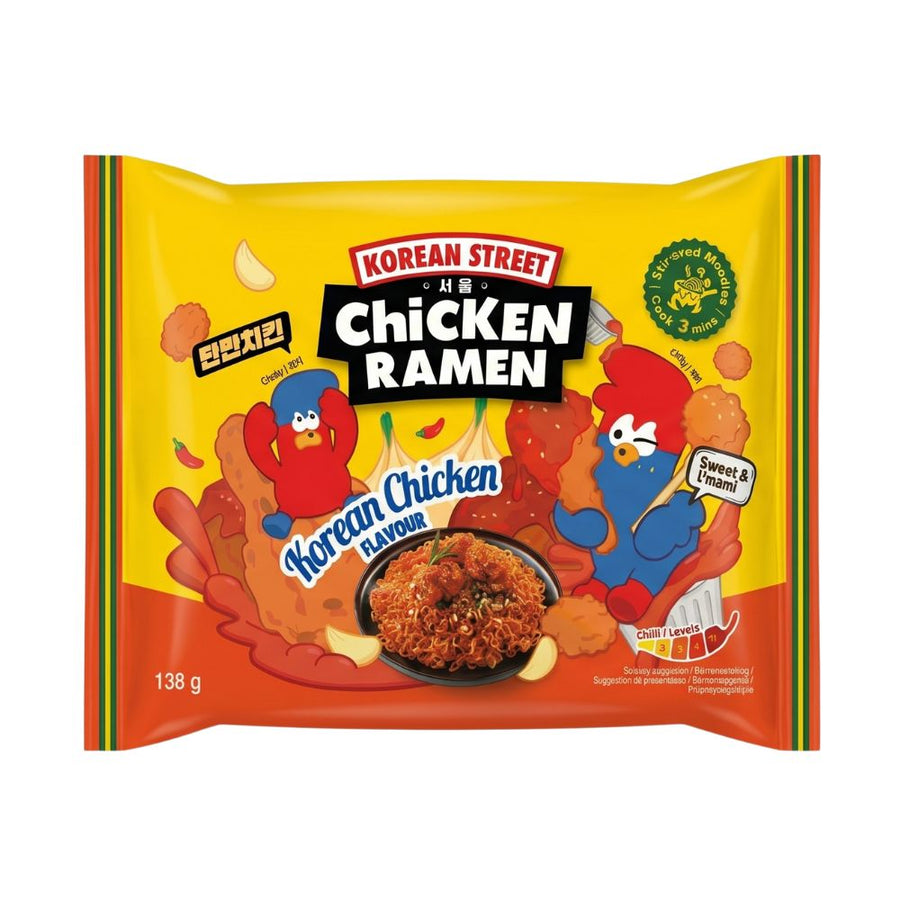 Korean Street Korean Chicken Ramen, noodles al gusto di pollo coreano da 138g