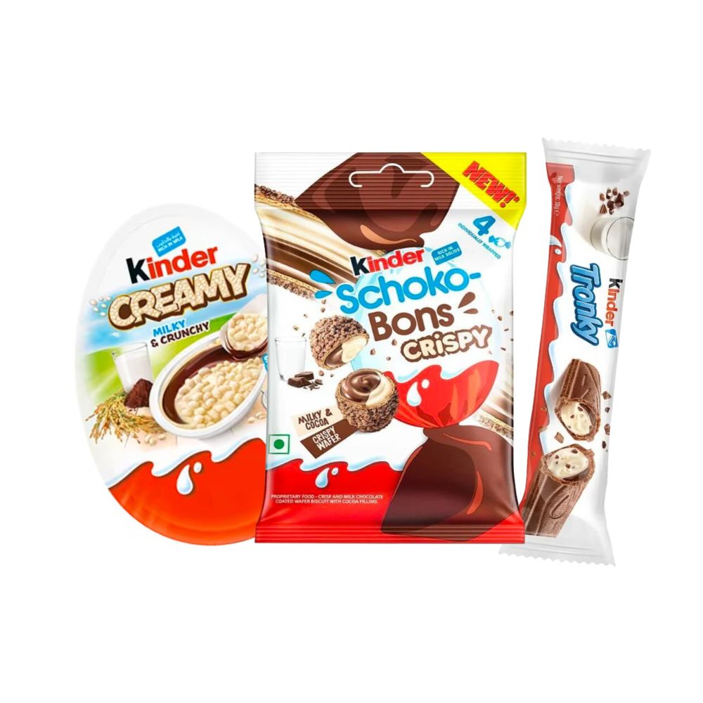 Kinder Lover Kit, Kinder Creamy + Kinder Schoko-Bons Crispy + Kinder Tronky 