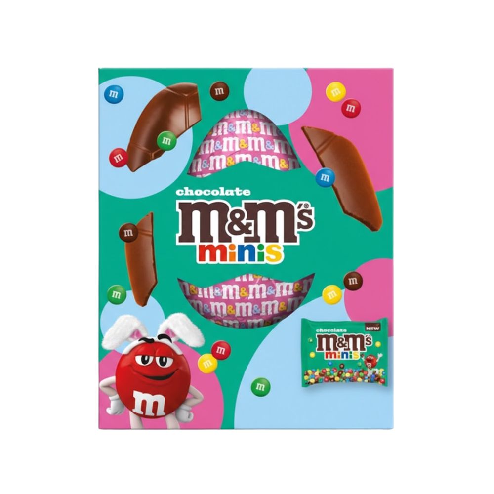 M&M's Minis Medium Egg, uovo di cioccolato al latte con M&M's da 97g