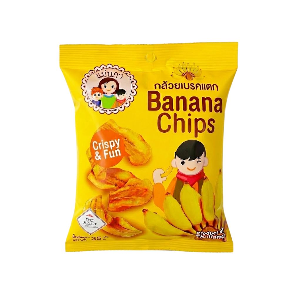Mae Napa Banana Chips, chips di banana da 35g.