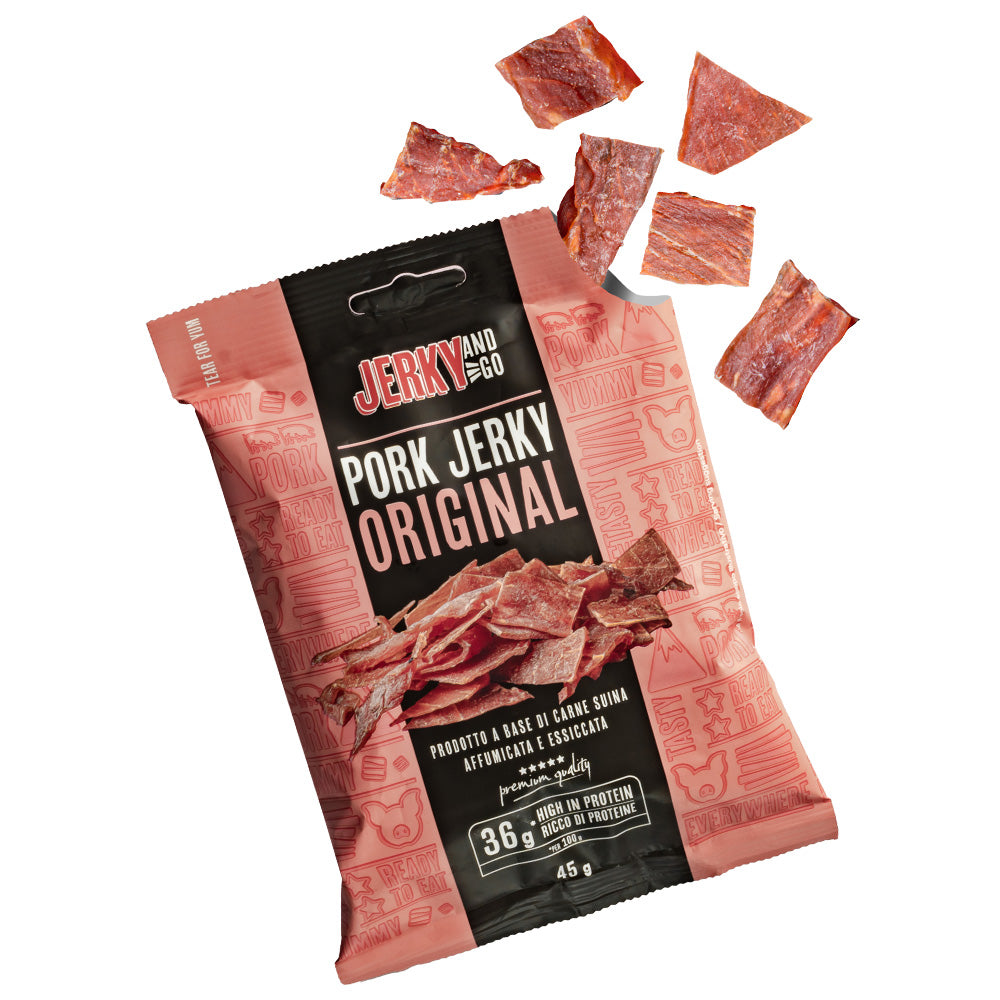 Jerky and Go Pork Jerky Original, viande séchée de porc de 45g 