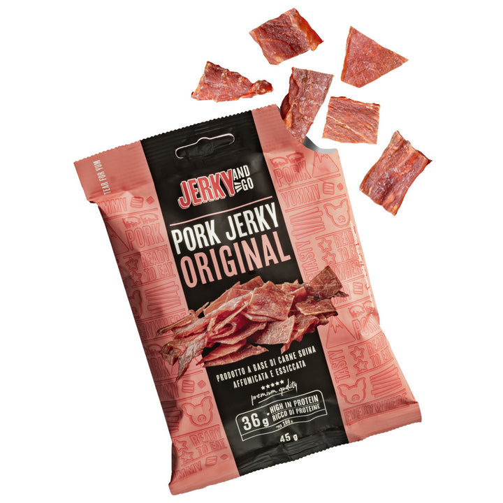 Jerky and Go Pork Jerky Original, viande séchée de porc de 45g 