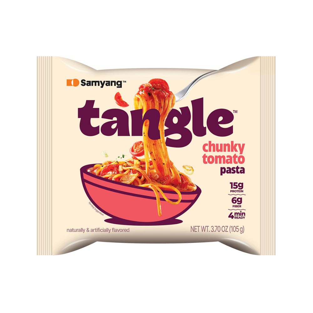 Samyang Tangle Chunky Tomato, noodles al gusto di pollo da 105g.