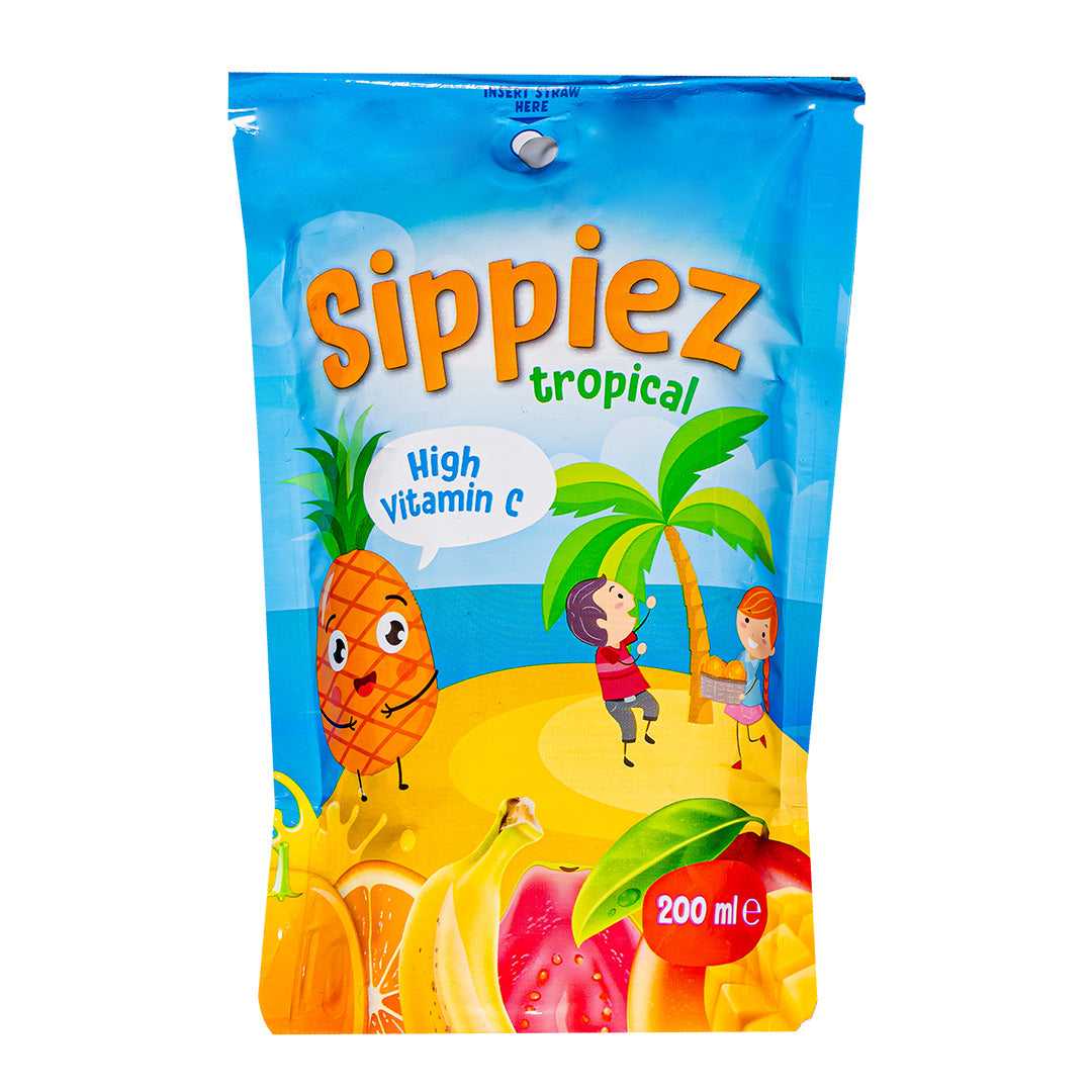 Sippiez Tropical Juice, jus de fruits au goût tropical de 200ml 
