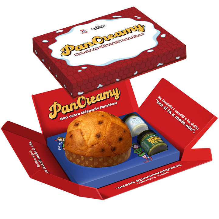 PanCreamy Choco Chunky, panettone artisanal de 900g + Mr.Creamy Noix de coco et Pistache & Kataifi de 200 g 
