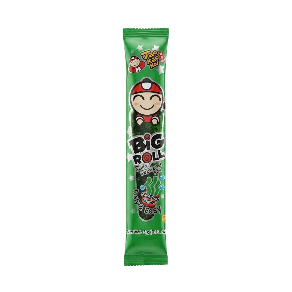 Tao Kae Noi Big Roll Grille Original, rouleau d’algue marine grillée de 3 g 
