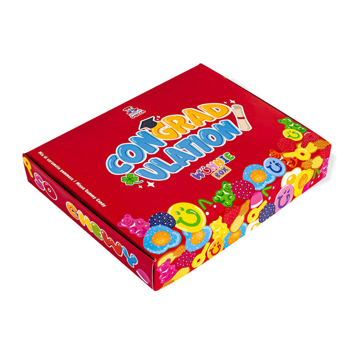 Wunnie box "Félicitations", boîte de bonbons gélifiés à composer avec les préférés du diplômé - 1 kg 