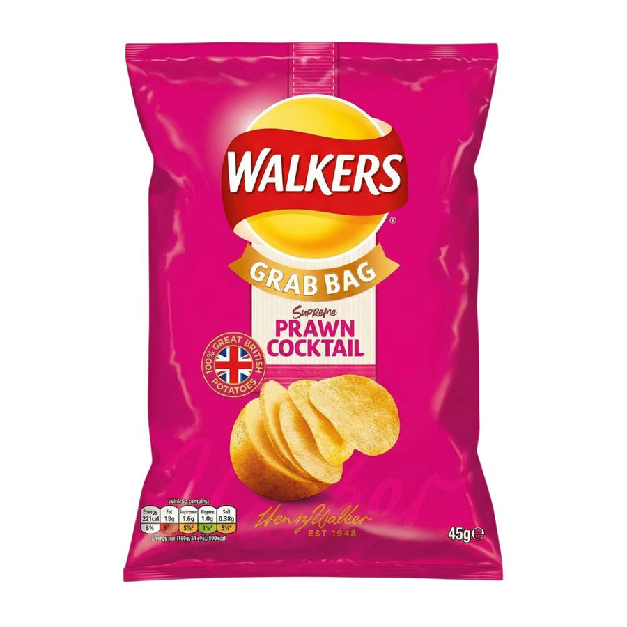 Walkers Crisps Prawn Cocktail - patatine 45g gustose