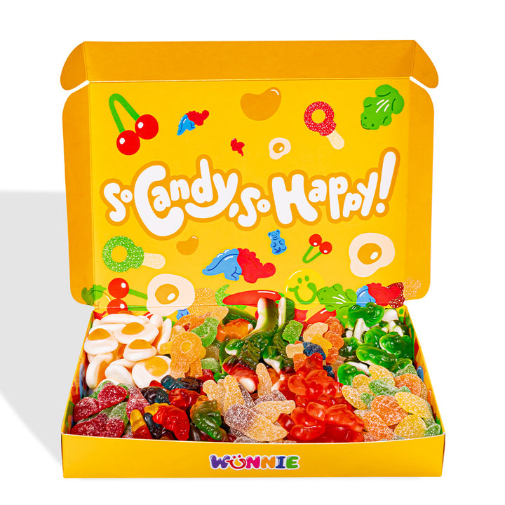Wunnie box "Sourire", boîte de bonbons gélifiés à composer avec vos saveurs préférées - 1 kg 
