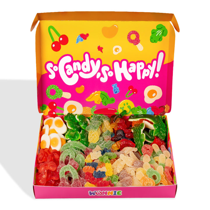 Wunnie box "Sourire", boîte de bonbons gélifiés à composer avec vos saveurs préférées - 1 kg 