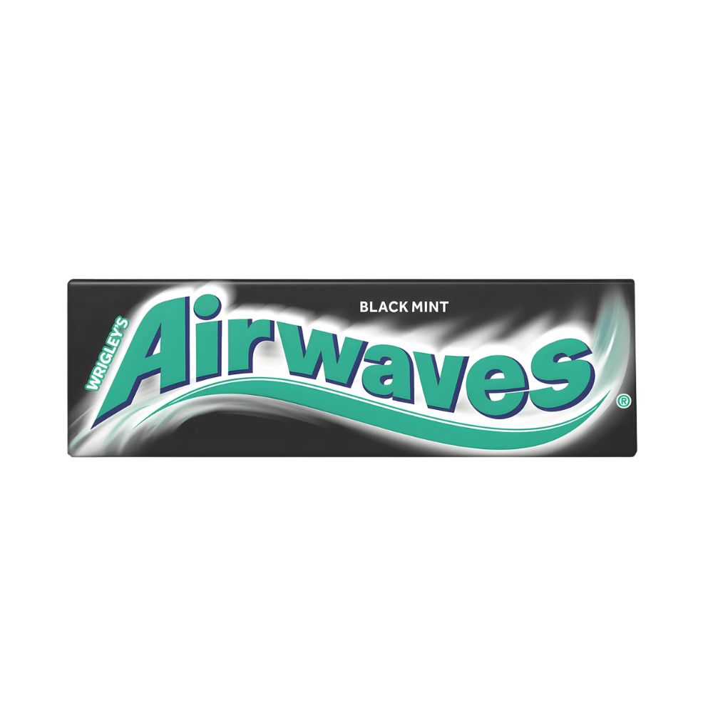 Wrigley's Airwave Gum Black Mint, chewing-gum au goût de menthe de 14g 