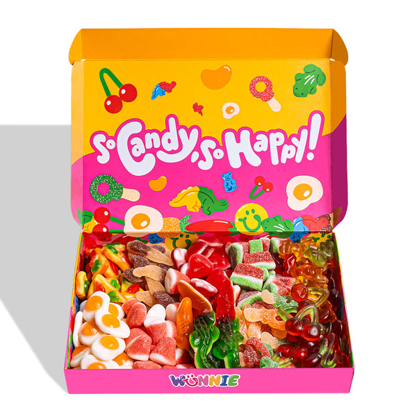 Wunnie box Pink "So Candy, So Happy", boîte de bonbons gélifiés à composer avec tes saveurs préférées 