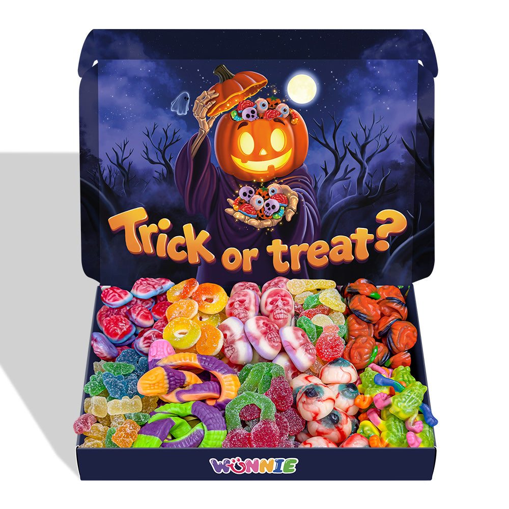 Wunnie Box "Happy Halloween", boîte de bonbons gélifiés à composer avec vos goûts préférés 