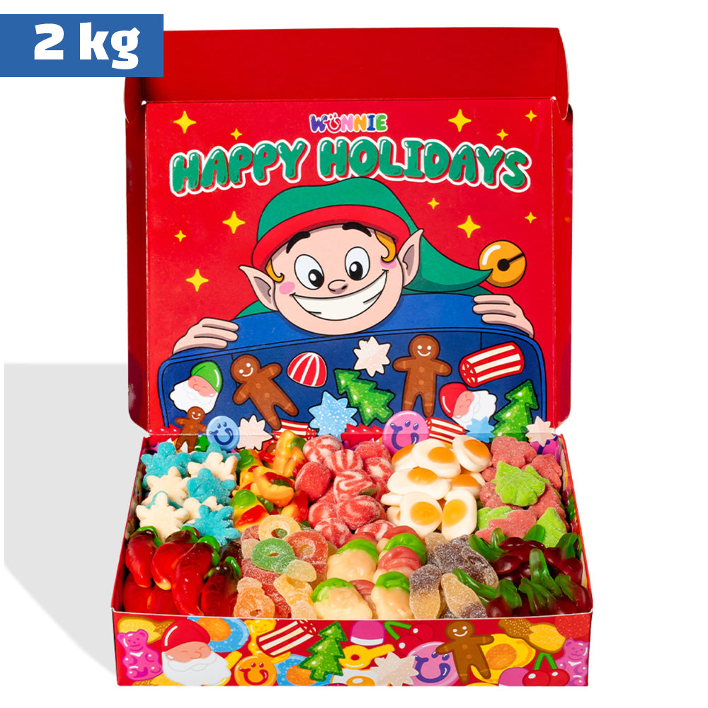 Wunnie box “Joyeuses Fêtes”, le Candy box à composer avec tes bonbons gélifiés préférés - 1 kg 