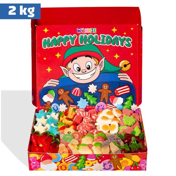 Wunnie box “Joyeuses Fêtes”, le Candy box à composer avec tes bonbons gélifiés préférés - 1 kg 
