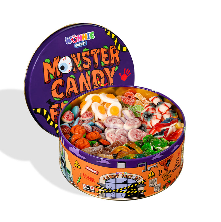 Wunnie Bucket "Joyeux Halloween", boîte de bonbons gélifiés à composer avec tes goûts préférés 