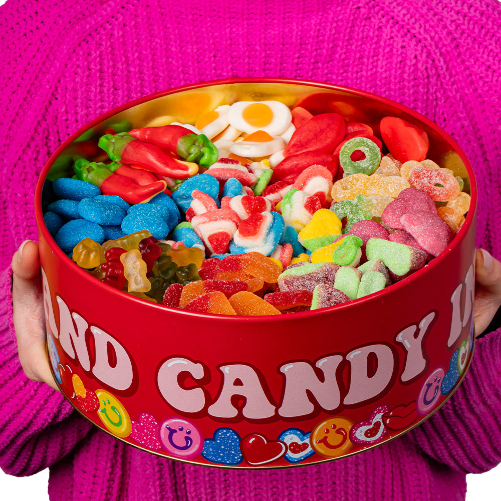 Wunnie Bucket “Love You Forever”, boîte de bonbons gélifiés à composer avec les saveurs préférées de votre moitié - 2 kg 