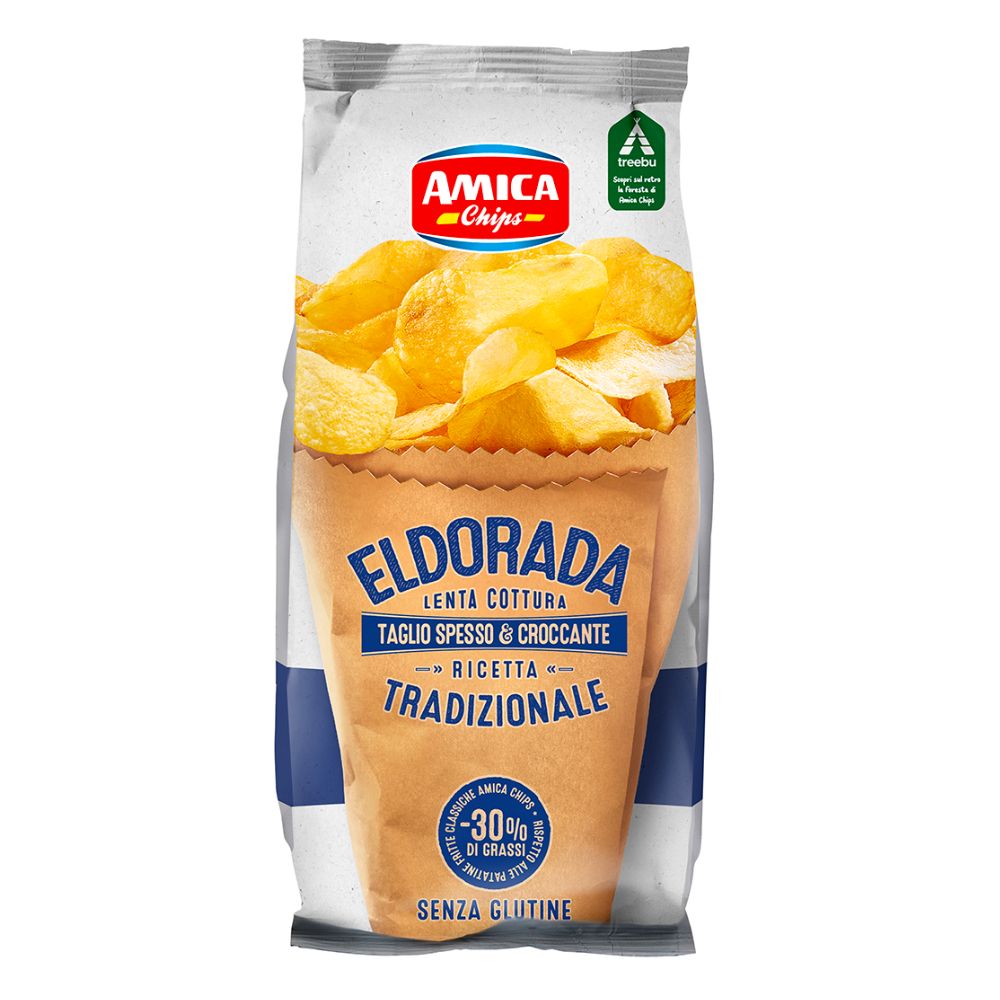 Amica Chips Eldorada, chips au goût classique de 130g 