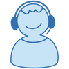 Icona omino assistenza clienti