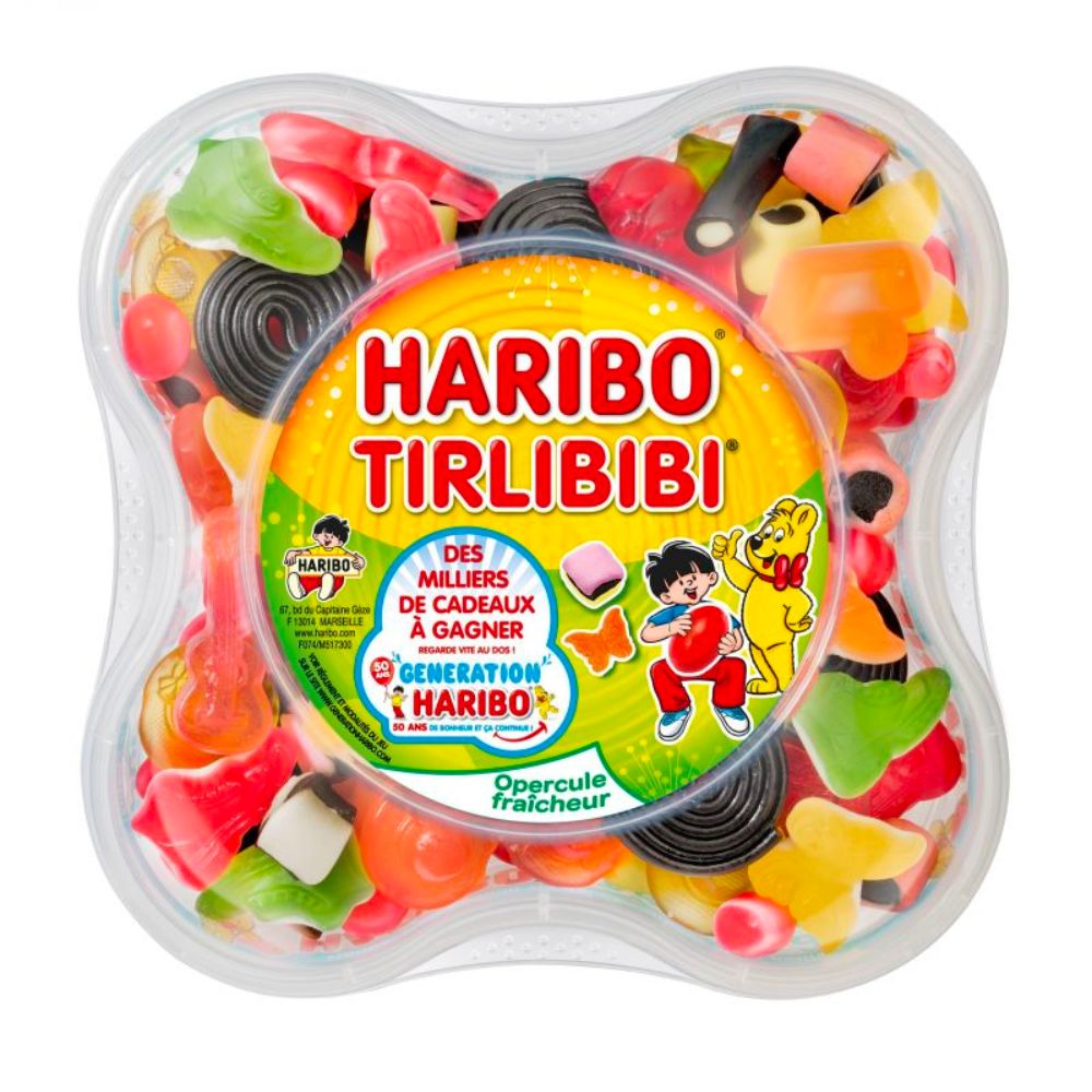 Haribo Tirlibibi, bonbons gélifiés assortis de 750g 