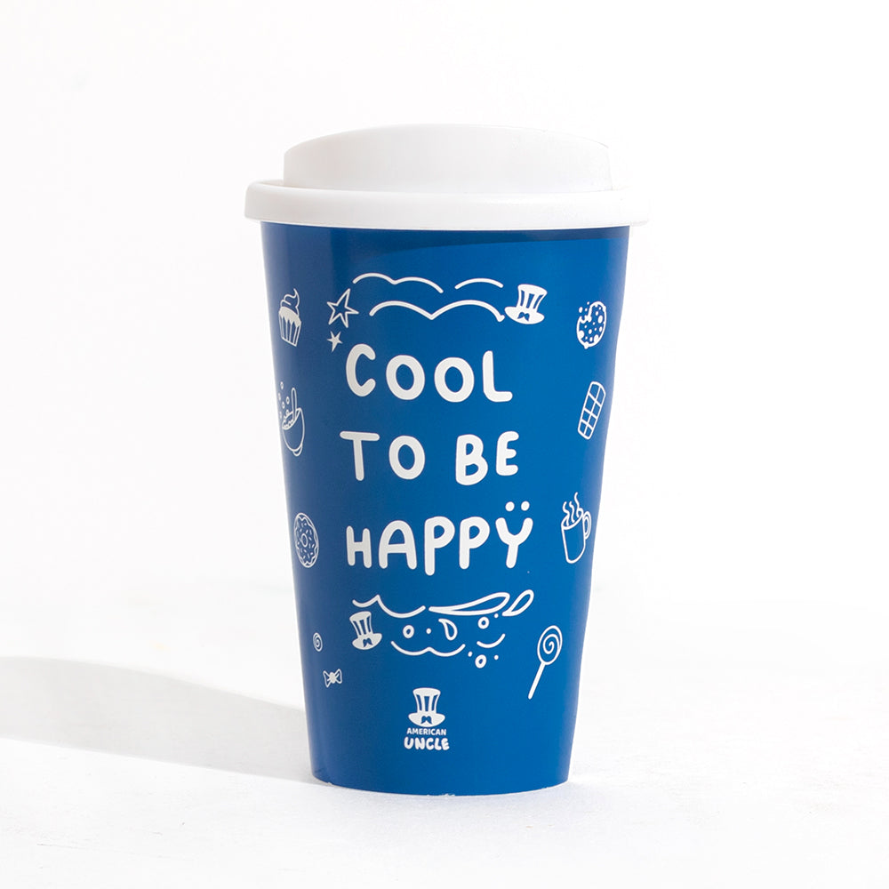 Tasse thermique Cool to be Happy, gobelet thermique de 350 ml avec couvercle à vis 15,5 x ø 9,5 cm 