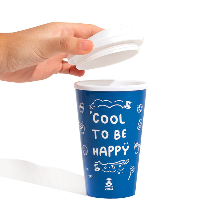 Tasse thermique Cool to be Happy, gobelet thermique de 350 ml avec couvercle à vis 15,5 x ø 9,5 cm 