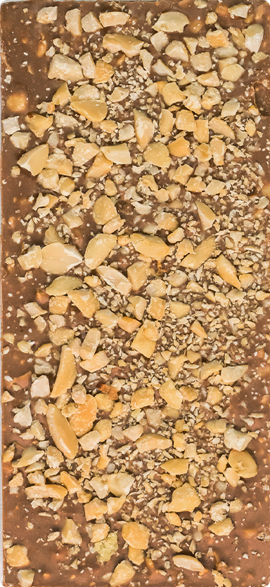 ChocoLetter Milk Choco & Peanuts, tablette de chocolat au lait artisanal avec cacahuètes de 100g 