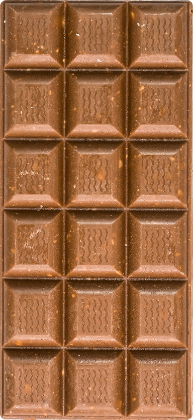 ChocoLetter Milk Choco & Peanuts, tablette de chocolat au lait artisanal avec cacahuètes de 100g 