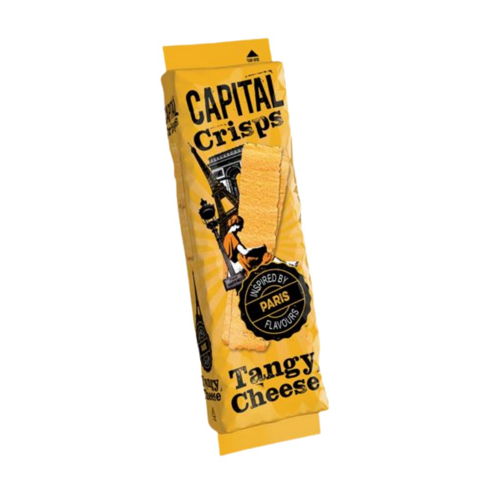 Capital Crisps Paris Tangy Cheese, chips au fromage piquant de 75g 