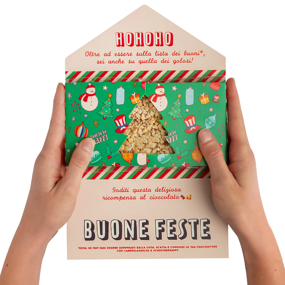 ChocoLetter Milk Choco & Peanuts, tablette de chocolat au lait artisanal avec cacahuètes de 100g 